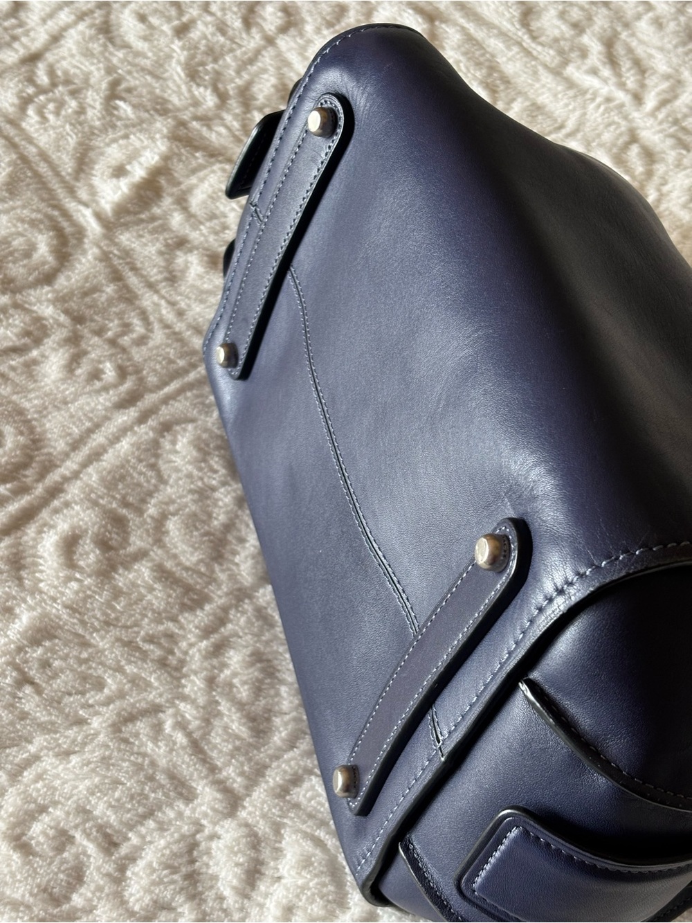 Coach Ace Satchel in Navy/Silver - Picture 8 of 16
